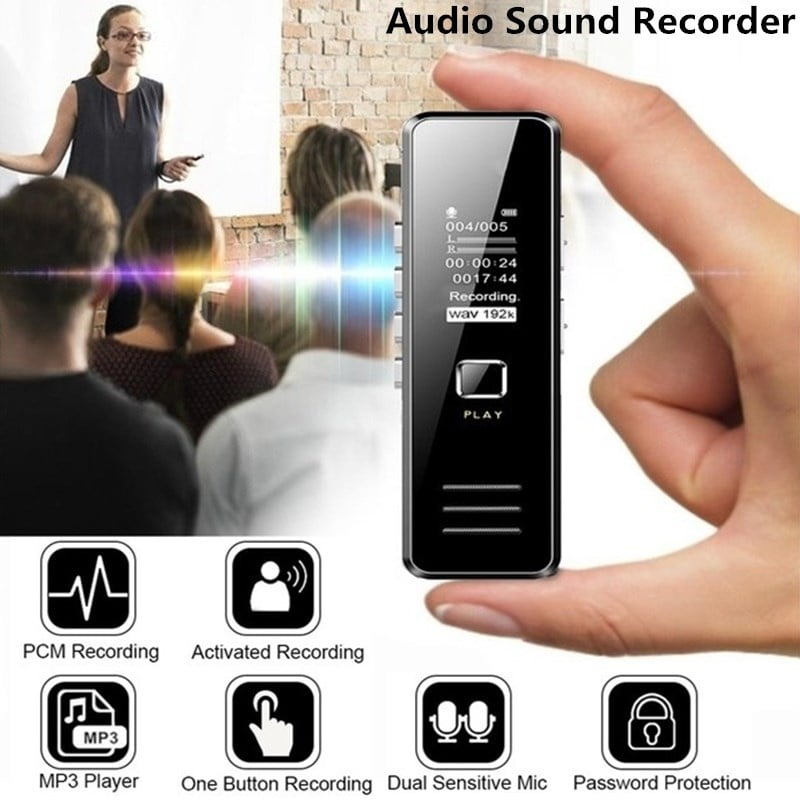 32G Spy Recording Device Voice Activated Recorder Mini Magnetic Audio Device MP3 