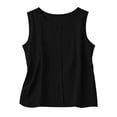 thumbnail image 5 of Linen Tank Tops for Women Summer Casual Sleeveless Cotton Shirts Comfy Loose Fit Lightweight Gauze Cami Blouses, 5 of 5