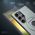 thumbnail image 5 of ELEHOLD for Samsung Galaxy S24 Magnetic Case,Rugged Hard PC Protective Case with Rotation Ring Holder Kickstand Compatible with Mag Safe Shockproof Cover for Samsung S24,Gray, 5 of 6