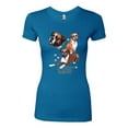 thumbnail image 2 of If It's Not a Boxer It's Just a Dog Gift | Womens Dog Lover Slim Fit Junior Tee, Turquoise, 2XL, 2 of 3