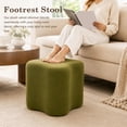 thumbnail image 6 of Casa Pura Furniture Olive Green Velvet Clover-Shaped Ottoman, 15.7 in, 250 lb Capacity, 6 of 7