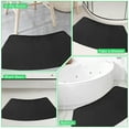 thumbnail image 6 of Tripumer 2 Pcs Curved Bath Rug Bath Mat Bathroom Rugs Toilet Mats for Corner Bath Tub Quadrant Shower Stall Black, 6 of 7