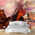 thumbnail image 2 of IDEA4WALL 6pcs Dark Evil Dragon Peel and Stick Wallpaper Removable Wall Murals Large Wall Stickers for Home Decoration, 100"x24", 2 of 5