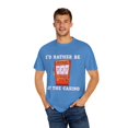 thumbnail image 4 of Humorous I'd Rather Be at Casino Walks Gags Sayings Gift Hilarious Cardrooms Puns Quote Men Women Unisex Garment-Dyed T-shirt, 4 of 4