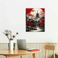 thumbnail image 2 of ARISTURING Japanese Wall Art Prints,Japanese Landscape posters,Red and Black Cherry Blossom Trees Picture Fashion Canvas Art Painting for Living Room Bedroom Wall Decor,16x20 inch, 2 of 4