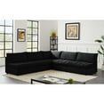 thumbnail image 4 of Meridian Furniture Jacob Black Velvet Modular Sectional, 4 of 10