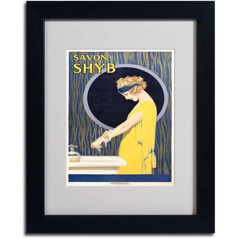 Trademark Fine Art "Savon S H Y B," Black Frame