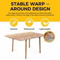 thumbnail image 4 of Orange Ombre Table Cloths for 6 Foot Rectangle Tables, Farmhouse Stripes Modern Abstract Art Patio Waterproof Elastic Fitted Tablecloths, Washable Rectangular Table Cover for Camping, 4 of 8