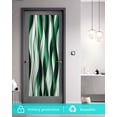 thumbnail image 5 of Window Privacy Film Green Stripe Stained Glass Window Film Decorative Sun Block Window Cover Gradient Color Geometric Modern Abstract Window Clings Static Adhesive Sticker for Bathroom 17.7"x39.3", 5 of 7