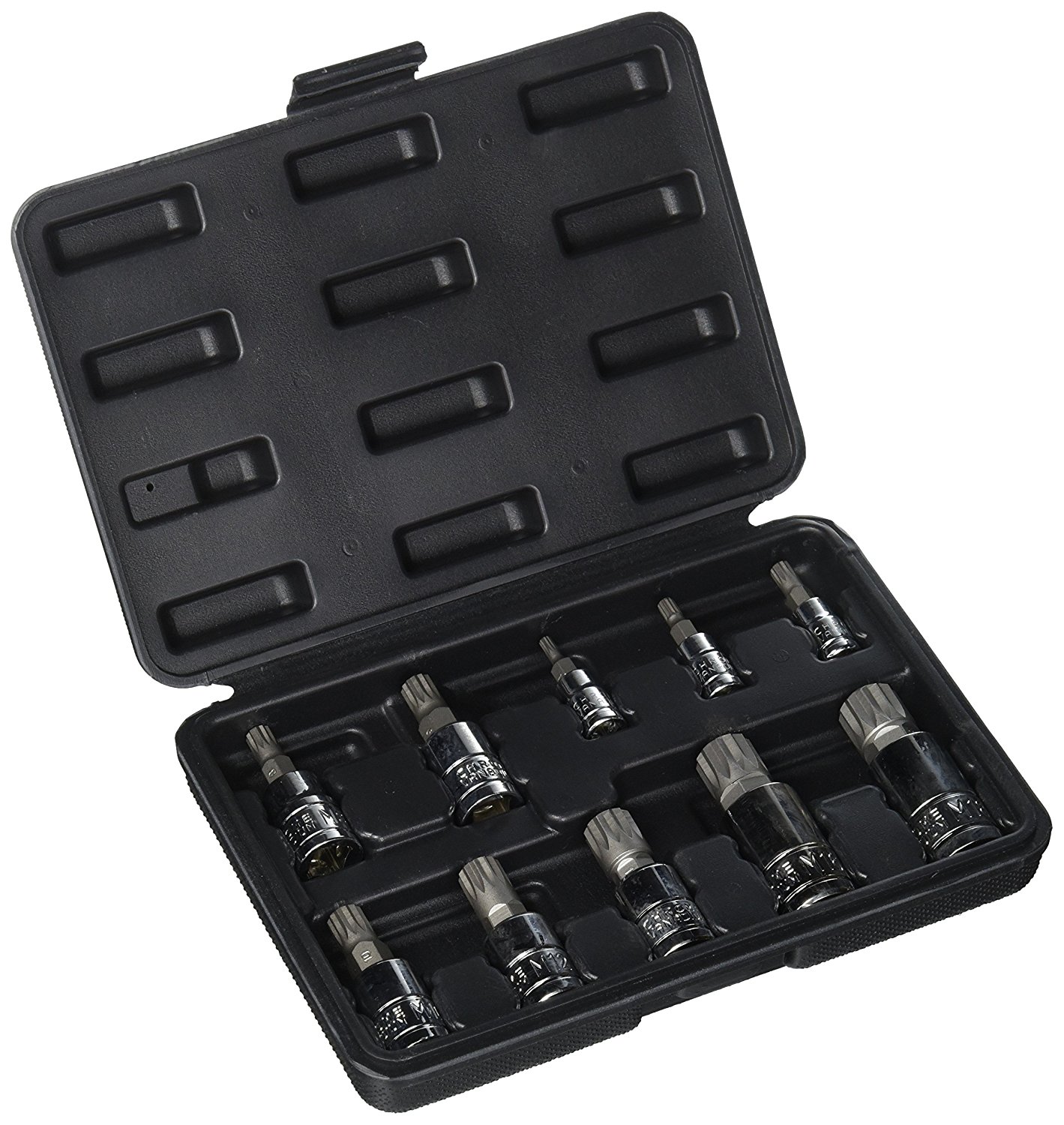 TruePower Triple Square Spline Bit Socket Set, Metric, 10Piece