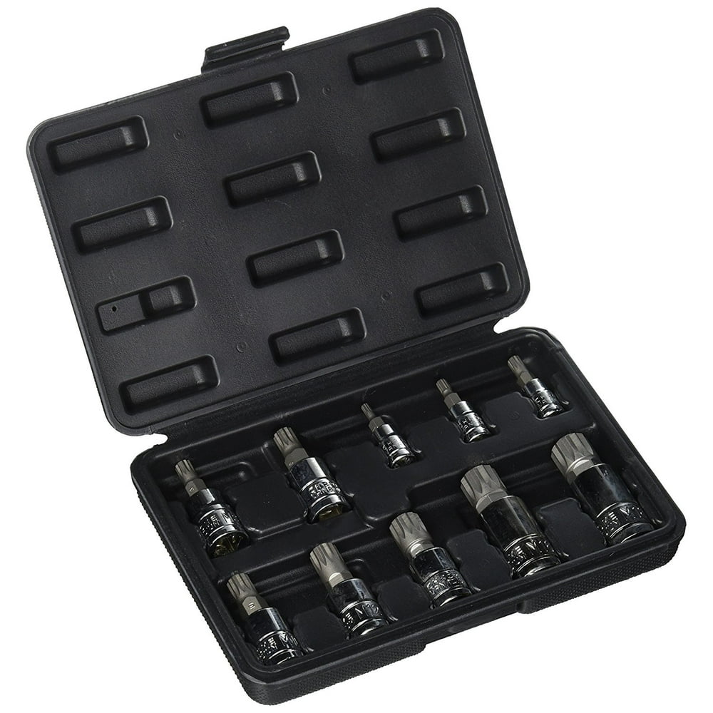TruePower Triple Square Spline Bit Socket Set, Metric, 10Piece