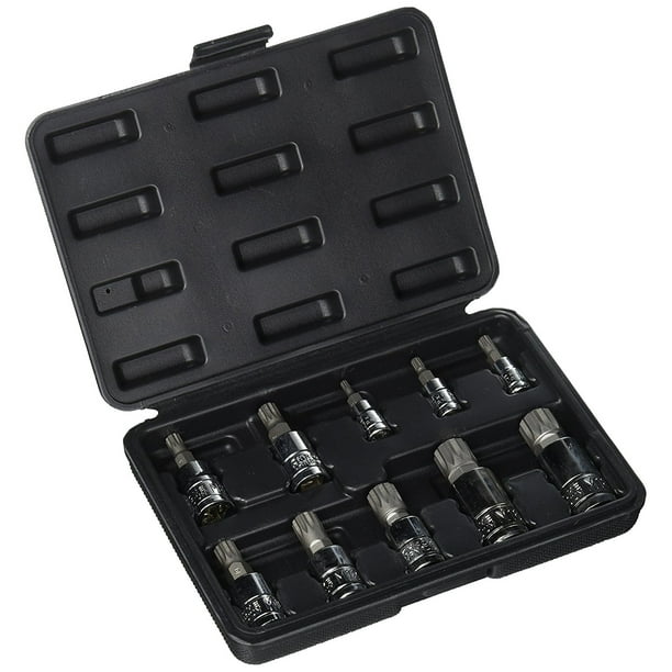 TruePower Triple Square Spline Bit Socket Set, Metric, 10Piece