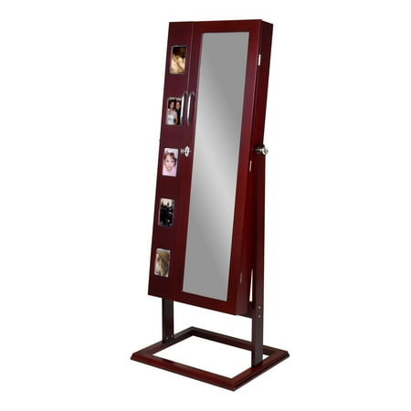 Baxton Studio Vittoria Photo Cheval Jewelry Armoire