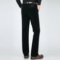 thumbnail image 5 of Dagegui Men's Work Pants No Belt Corduroy Straight Leg Pants with Pockets Green L, 5 of 6