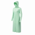 thumbnail image 2 of Cute Bathing Suit Cover up Dress Women's Sun-Proof Cover Up Hooded Full Zip Long Dress Knee Length Beach Coverups Cardigan Jackets Green XL, 2 of 9