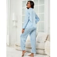 thumbnail image 4 of Silk Satin Pajamas for Women Set 2 Piece Silk Pjs Long Sleeve Top Cozy Sleepwear Silky Pajamas, 4 of 6