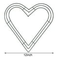 thumbnail image 3 of WBQ 3Pcs Heart Shaped Wire Wreath Rings 11.8 Inch Metal Wreath Frame, Heart Valentine's Day Wreath Making Rings Base, Christmas Wire Wreath Frame, DIY Crafts Wedding Garland Ring, 3 of 7