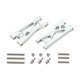thumbnail image 5 of 2 brazos de suspensión traseros inferiores para coche RC, aleación de aluminio, accesorios para mejoras DIY plata, 5 of 9