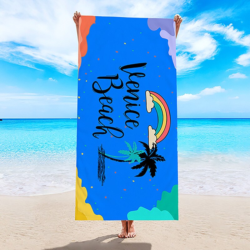 Tropical Palm Tree Beach Towel Quick Dry Hawaii Vacation Beach Print