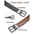 thumbnail image 2 of Maikun Men's Belt Reversible Leather Belts for Men One Belt Reverse For 2 Sides Classic Dress Casual Belts, 2 of 6