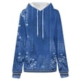 thumbnail image 5 of Levmjia Womens Hooded Sweatshirts Printing Long Sleeve Casual Solid Color Tops Loose Fit For Work Commute Home Comfortable Breathable Holiday Everyday Wear, 5 of 5