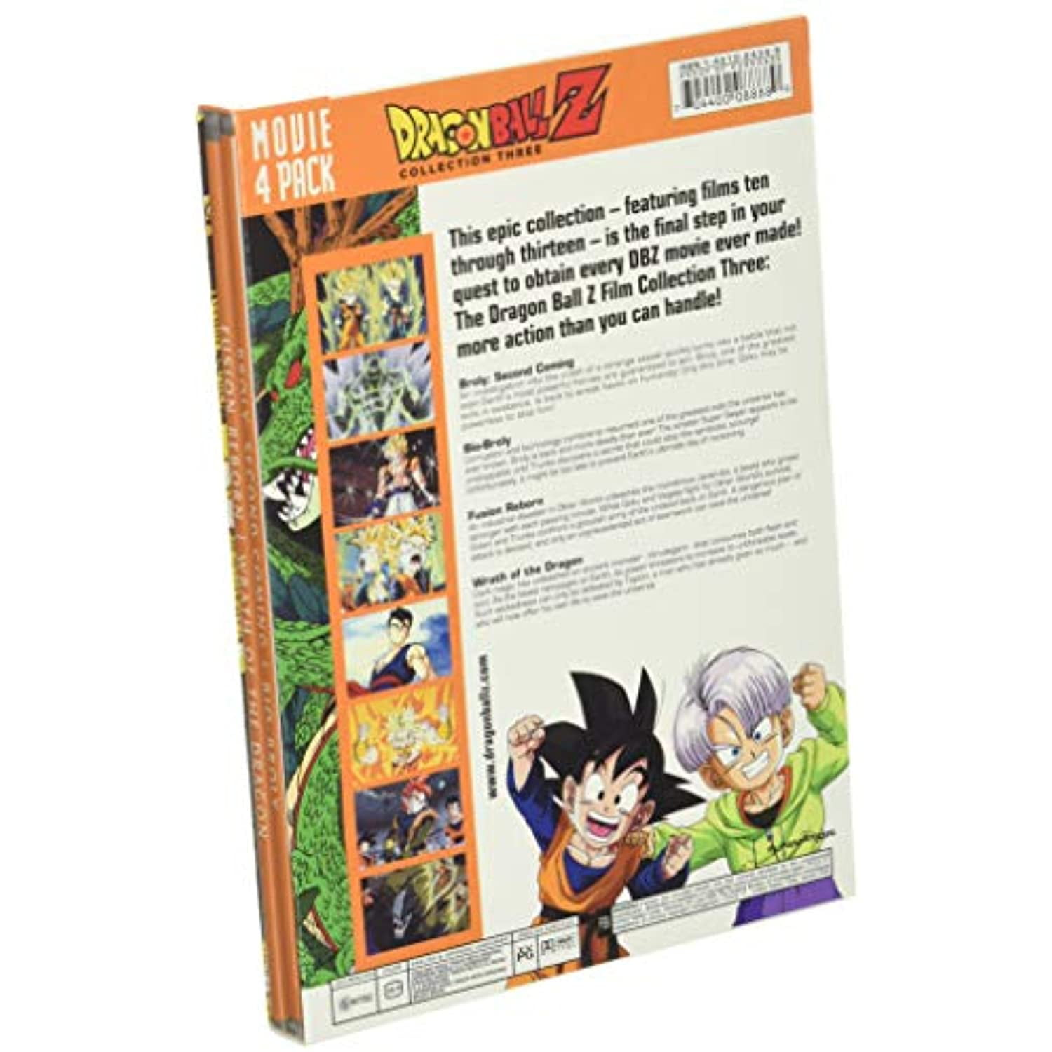 FUNIMATION SDS DRAGON BALL Z MOVIE PACK 3 MOVIES 10 13 DVD 4DISCS DFN08888D