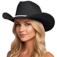 thumbnail image 1 of Sparkling Rhinestone Cowboy Hat for Casual Home and Travel Wear Wide Brim Western Style Sun Accessory, 1 of 5