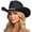 Black, variant on Womens Mens Western Cowboy Sparkling Rhinestone Hat Wide Brim Sun Travel Hat Country Concert Rodeo Dress Up