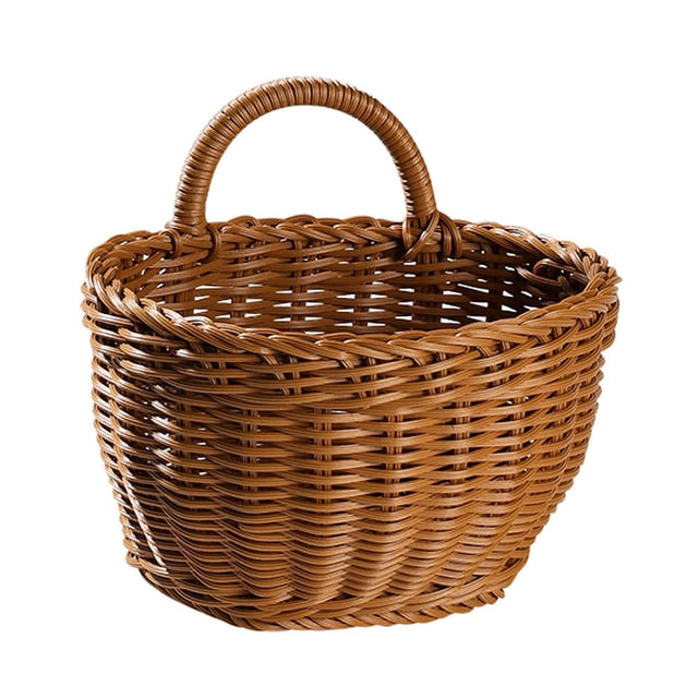 Hbdhejl Imitation Vine Weaving Kitchen Garlic Storage Retro Wall Hanging Portable Small Flower Kitchen Utensil Hanging