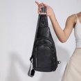 thumbnail image 2 of Riñonera unisex con correa ajustable Fanny Pack Chic Sports Daily Bag (Negro), 2 of 7