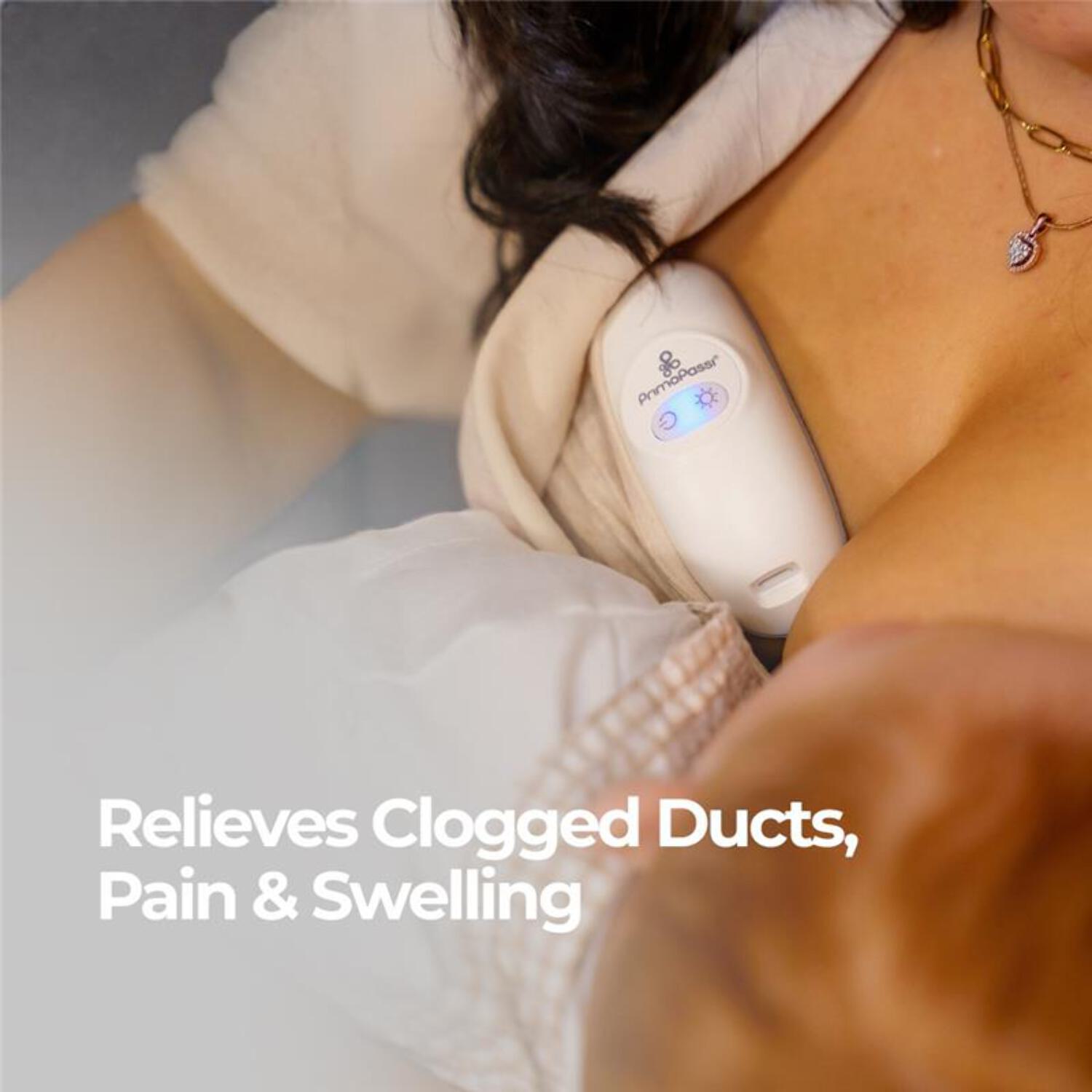 Primo Passi Heated Lactation Massager, Breastfeeding Massager for Nursing Moms, Rechargeable