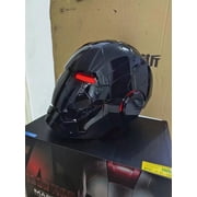 Guvpev Iron Hero Helmet - MK5 1:1 Collectible Wearable Electronic Black Mask with Voice Control & LED Eyes, Touch & Remote Control, Realistic Jarvis Sound Effects, Superhero Cosplay Prop Gifts