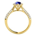 thumbnail image 3 of Mauli Jewels Rings for Women 0.80 Carat Elegant Look Diamond And Marquise Shape Created Tanzanite Ring 4-prong 10k Yellow Gold, 3 of 7