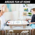 thumbnail image 4 of GoSports 40 Inch Table Top Air Hockey Game for Kids-AC Powered Motor - Oak, 4 of 7