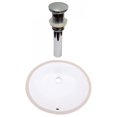 thumbnail image 1 of American Imaginations 18.125-in. W CUPC Oval Bathroom Undermount Sink Set In White - Chrome Hardware - Overflow Drain Incl. AI-31794, 1 of 7