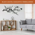 thumbnail image 5 of 2Pcs Metal Bird Wall Art Vivid Birds on Branch Wall Decor Black Leaves with Birds Metal Sculpture Elegant Bird Silhouette Ornament Wall Hanging Birds Sculpture for Home Garden, 5 of 9