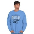thumbnail image 5 of Georgia GA Just Peachy Peach State Sweatshirt for Men or Women Brisco Brands S, 5 of 6