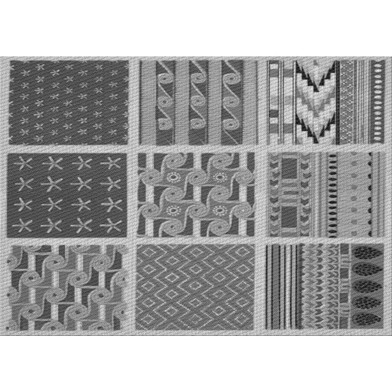 Ahgly Company Machine Washable Indoor Rectangle Transitional Gray Cloud Gray Area Rugs, 2' x 3'