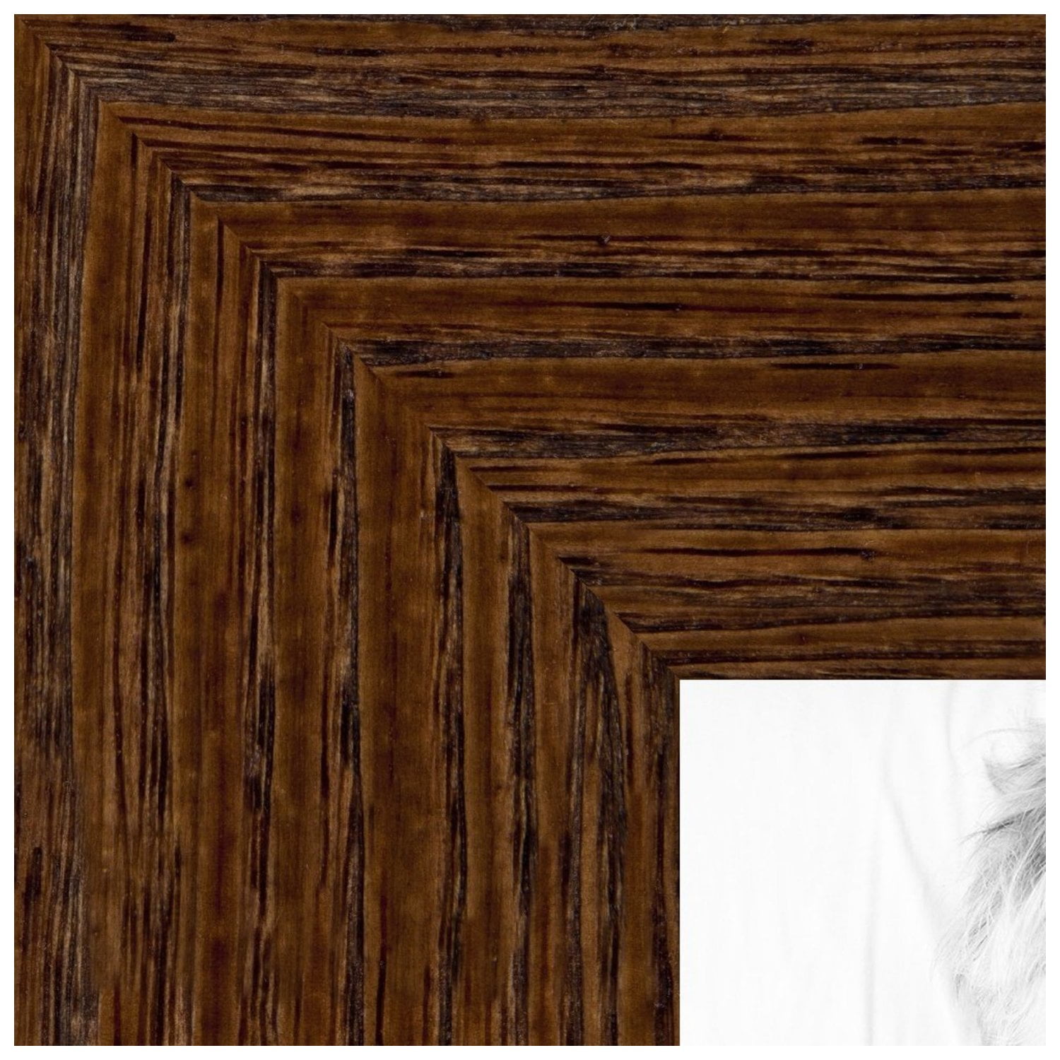 ArtToFrames 16x16 Inch Brown Picture Frame, This Brown Wood Poster Frame is Great for Your Art