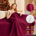 thumbnail image 2 of COWIN Electric Blanket Full Size, Brushed Flannel+Shu velveteen, 10 Heating Levels and 1-8 Hour Automatic Shutdown, Machine Washable, Red, 72 "x 84", 2 of 7