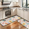 thumbnail image 3 of Kitchen Rugs Sets Of 2,Pioneer Flower Floral Print Pattern Anti Fatigue Kitchen Mat Rugs Non Slip Washable,Decorative Kitchen Floor Mats for Kitchen,Sink,Laundry,17"x47"+17"x47", 3 of 5