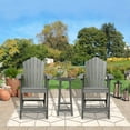 thumbnail image 3 of Boyel Living Outdoor Tall Adirondack Chair,Balcony Armchair HIPS Durable High Bar Stools,Weather Resistant for Garden Patio Stools,Bar Chairs Deck Lawn Pool Gray, 3 of 6