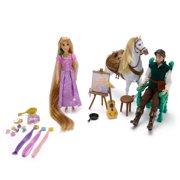 Disney Store Official Rapunzel Classic Doll Gift Set - Tangled Play Set - Disney Princess Toys Playset Featuring Rapunzel, Flynn Rider, Maximus, Pascal Dolls with Accessories