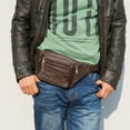 thumbnail image 4 of Waist Pack Bum Bag PU Leather Distressed 30*5*14cm Travel Waist Vintage K4A3, 4 of 9