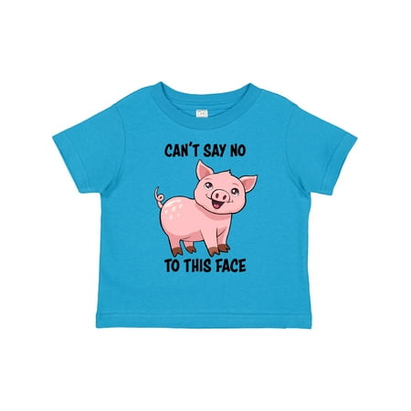 

Inktastic Cant Say No to This Face- Cute Pig Gift Toddler Boy or Toddler Girl T-Shirt