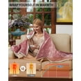 thumbnail image 4 of Ourlova Heated Throw Blanket Electric Blanket Throw Velvet Soft Cozy Heating Blankets Throw 4 Heat Levels and 4H Auto Off Machine Washable Overheat Protection ETL Certified 50x60 Inch Pink, 4 of 8