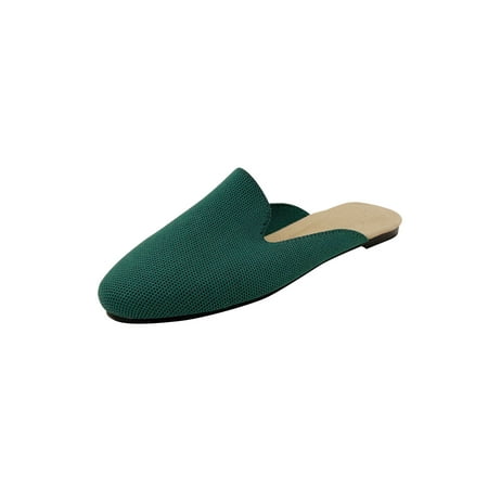 

Gomelly Ladies Slides Comfort Clogs Slip On Mules Fashion Flats Women Womens Slide Slippers Green 7