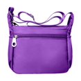 thumbnail image 4 of Women Multi Pockets Crossbody Bag Waterproof Nylon Single Shoulder Bag Travel Purses Handbags,Purple, 4 of 6