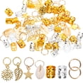 thumbnail image 4 of 80pcs Dreadlock Bijoux Femmes Dreadlocks Perles Manchettes Cheveux Bagues Charmes, 4 of 8