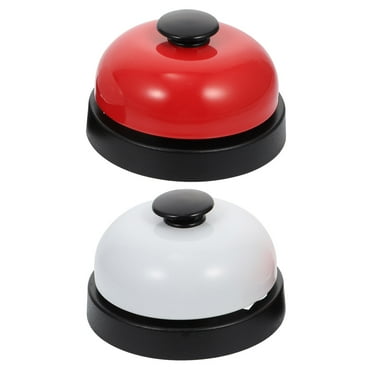 Jinyuann 2Pcs Hand Pressing Bell Creative Service Bell Game Ringing Bell Table Bell